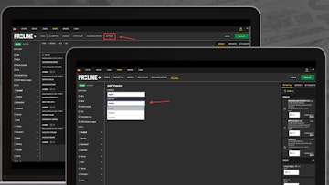 Two macbooks displaying how users are able to change odds formats on proline