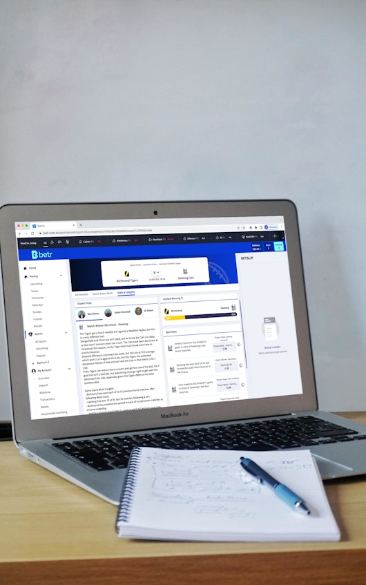Using betr insights on laptop