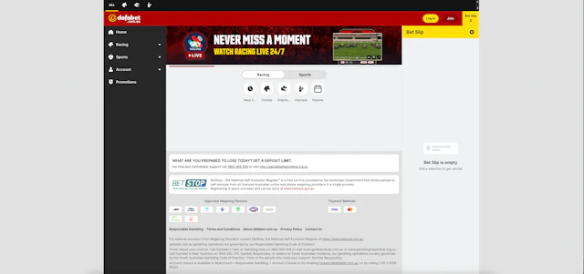 Dafa Bet Australia Homepage Screenshot