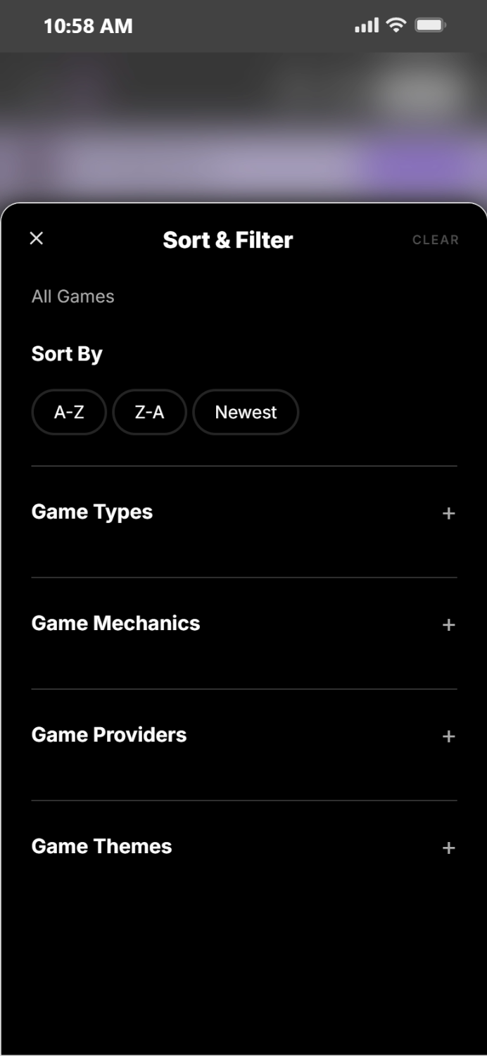 Draftkings casino filters