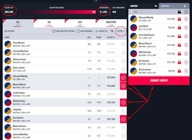 Draftstars EPL fantasy