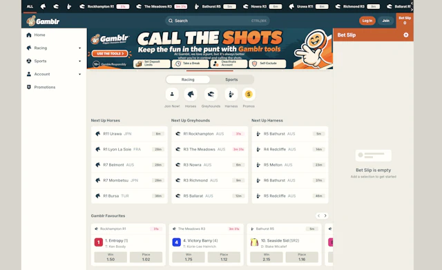 Gamblr Homepage Screenshot