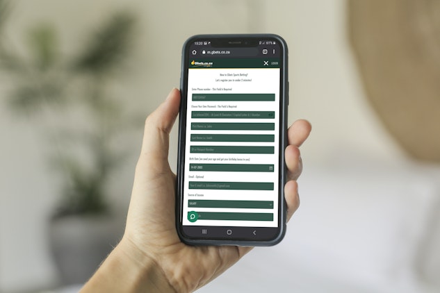 Gbets Registration Mobile Mock Up