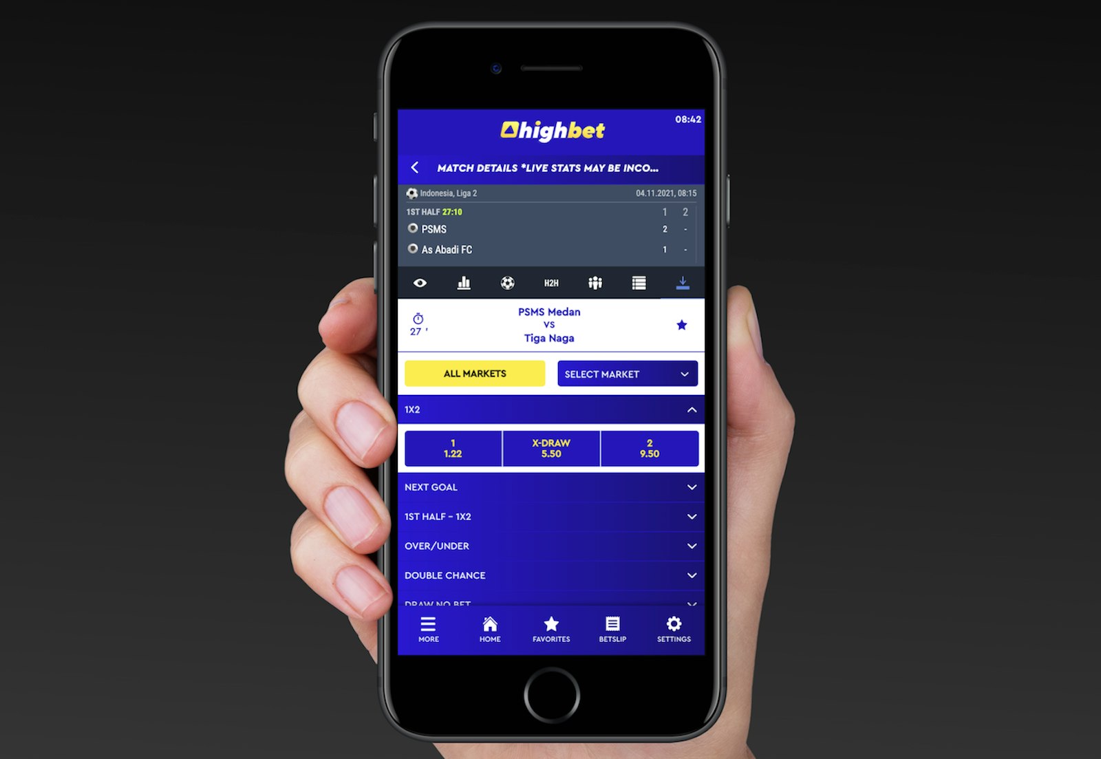 Highbet In Play Mobile