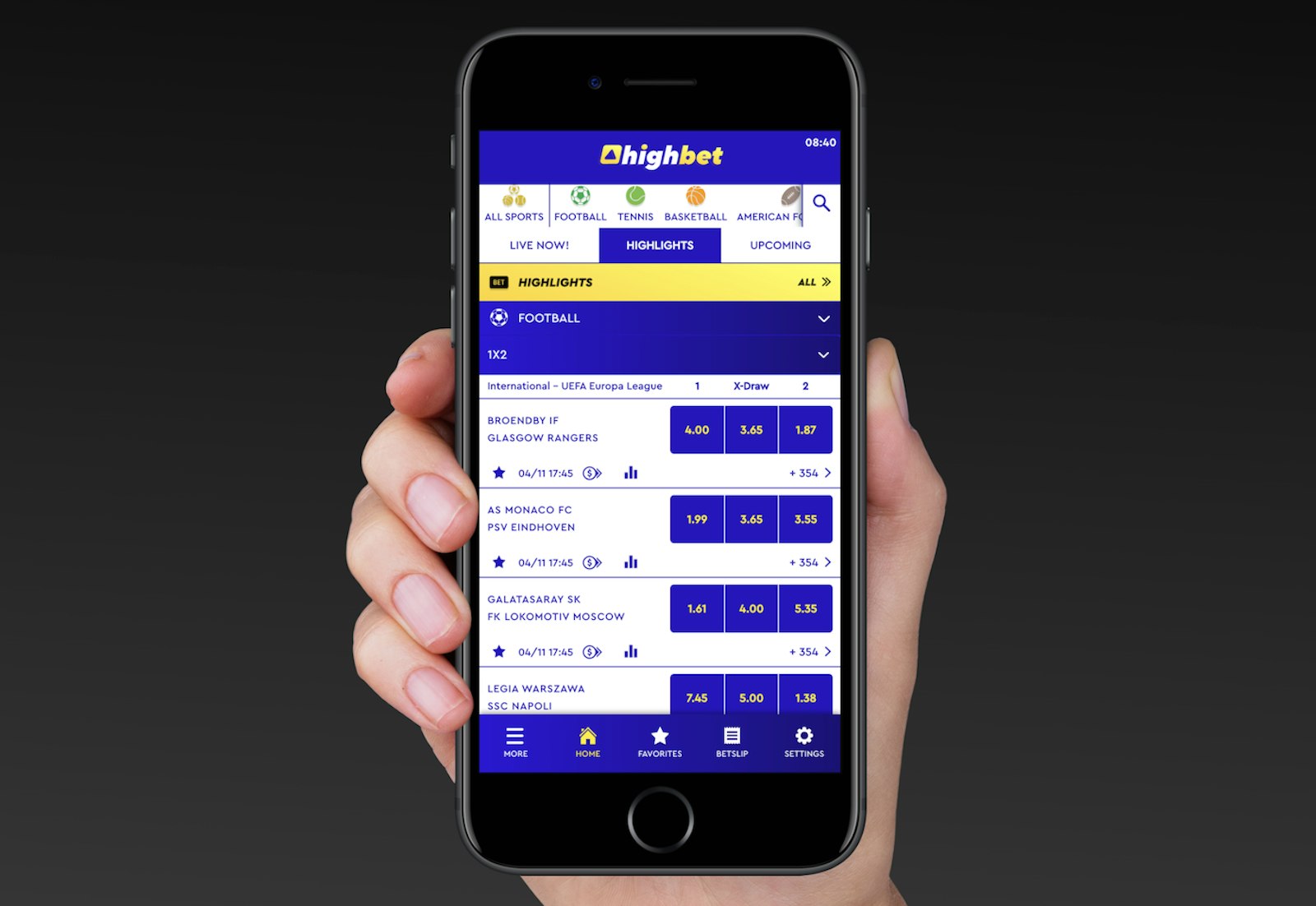 Highbet Sportsbook Mobile