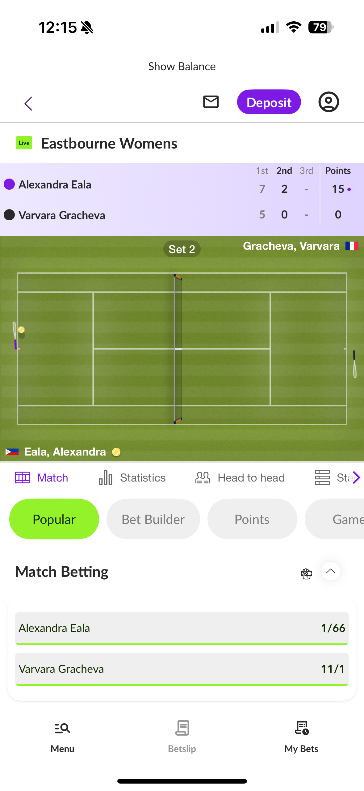 Puntit's App in-play graphic