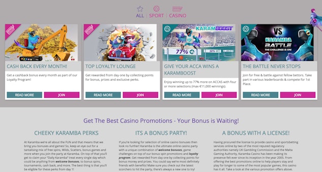 Karamba NZ Bonuses and Promotions