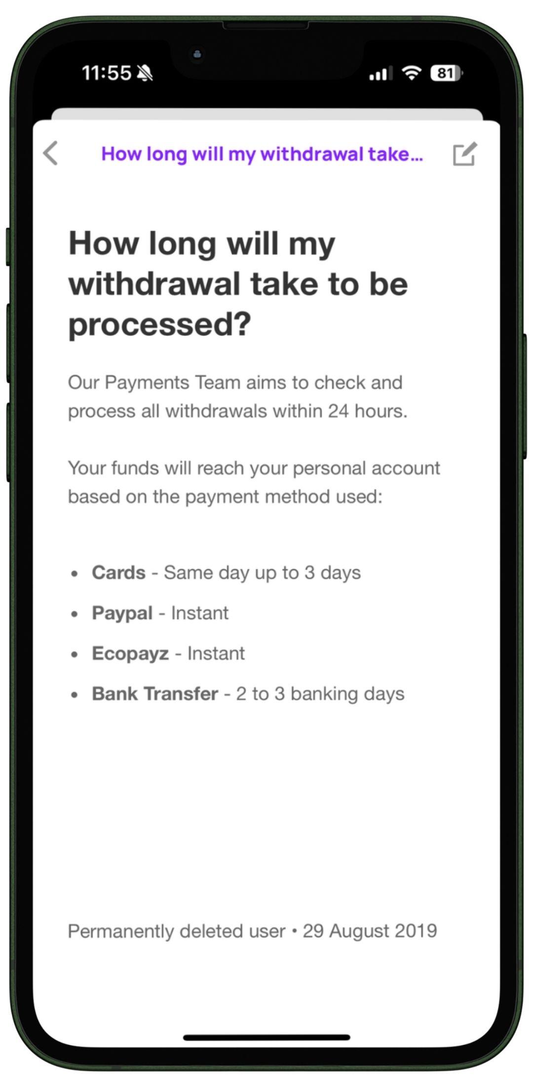Kwiff fast withdrawal 2