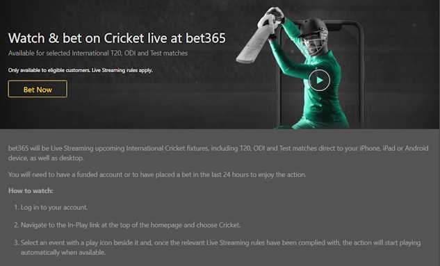 Cricket 365 hotsell live streaming