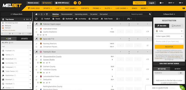 Melbet Screenshot