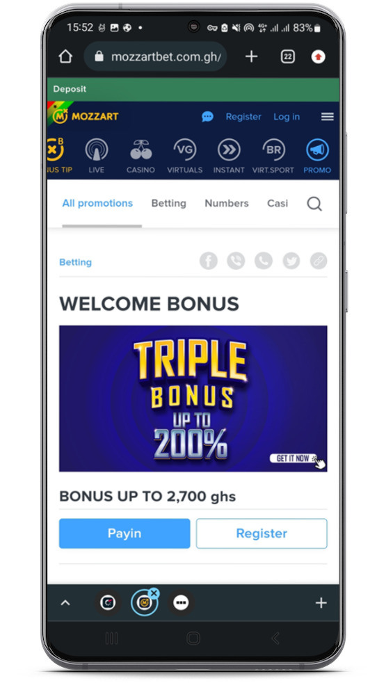 Mozzartbet Ghana Bonus