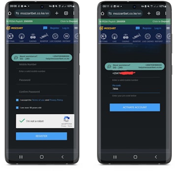 Mozzartbet Registration Forms