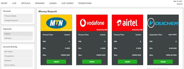 Mybet Deposit Methods