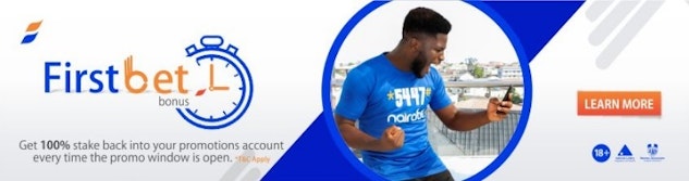 Nairabet first bet bonus banner