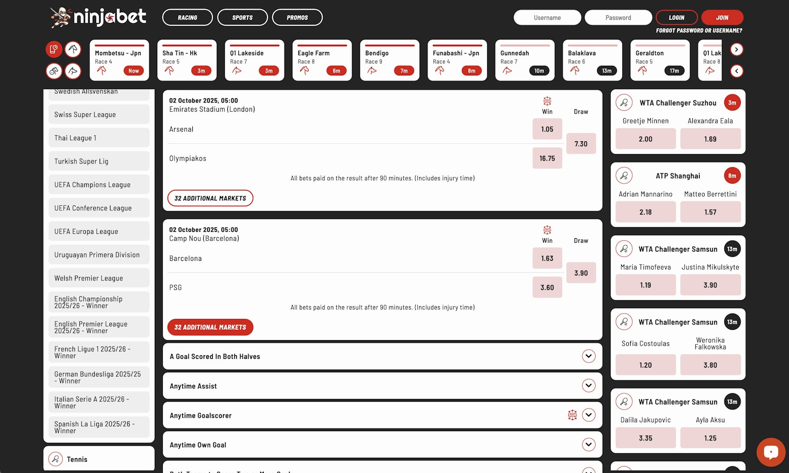 Ninja Bet Australia Football