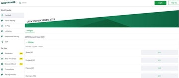 Paddy Power womens euros