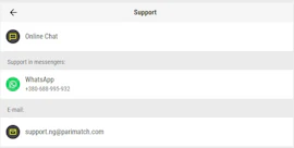 Parimatch Customer Service