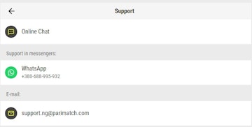 Parimatch Customer Service