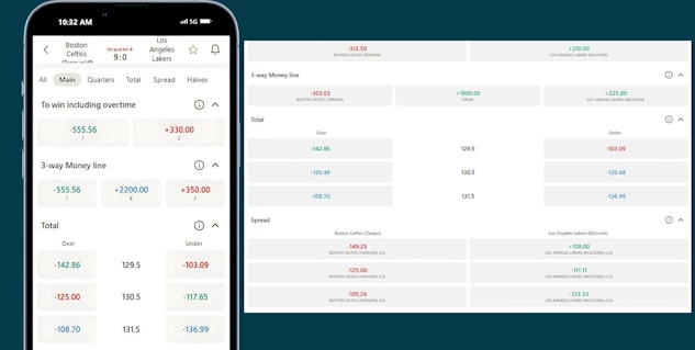 Parimatch Live betting