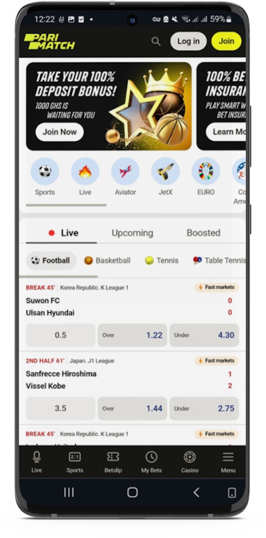 Parimatch betting site in Ghana