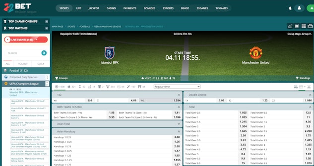 Placing a Bet 22bet NZ