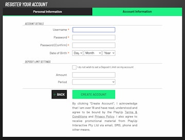 Play Up Australia Sign Up 2