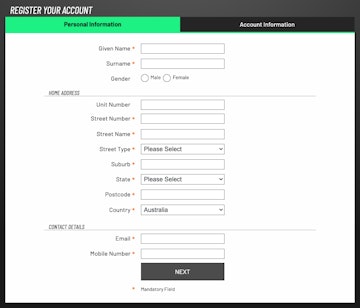 Play Up Australia Sign Up