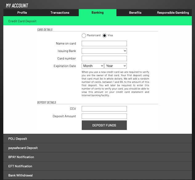Play Up Payment Methods