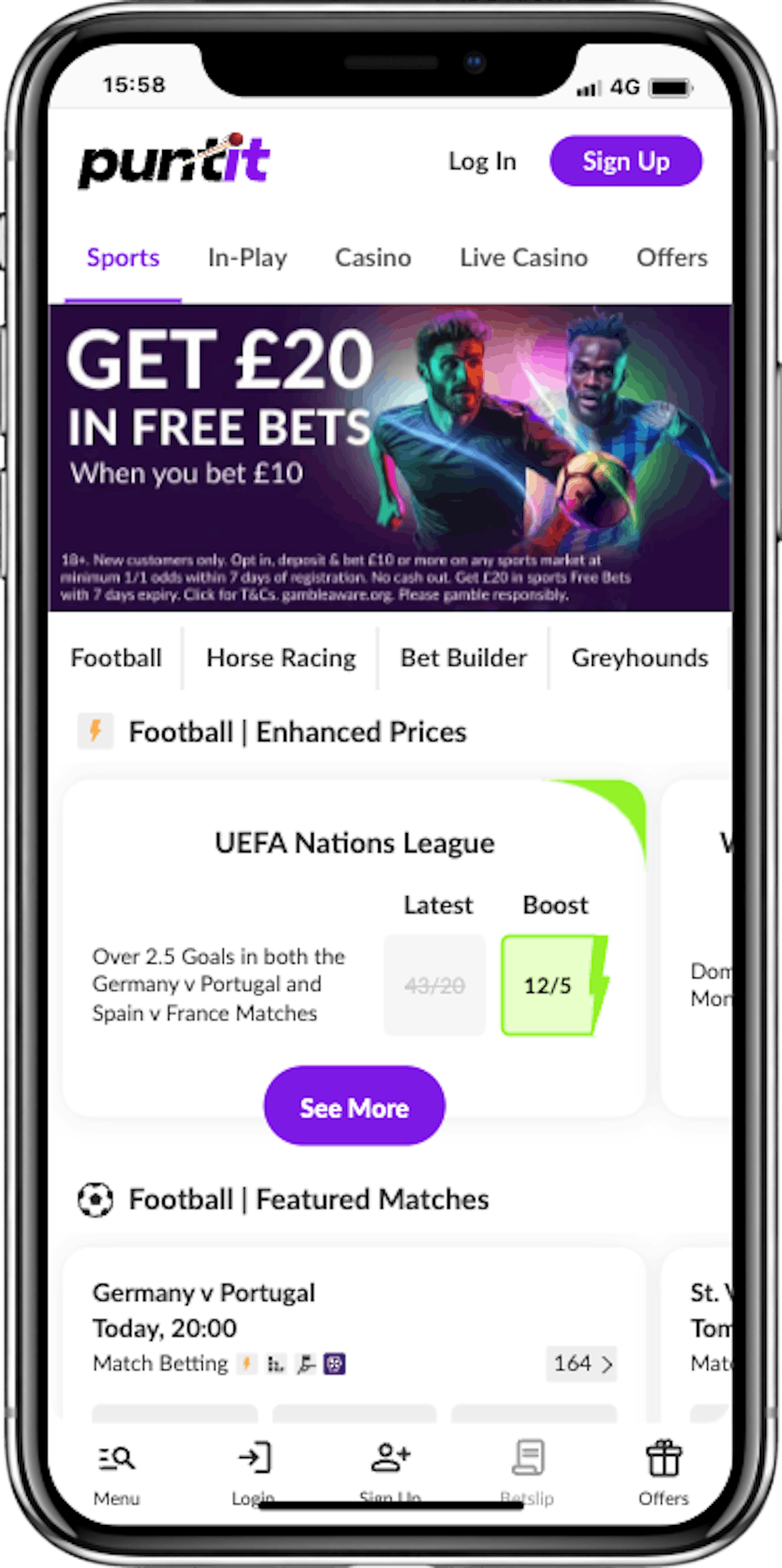 Puntit mobile app screenshot 1