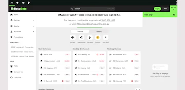 BetaBets Australia Homepage Screenshot