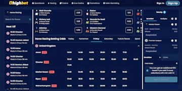 Screenshot of Highbet's Best Odds Guaranteed