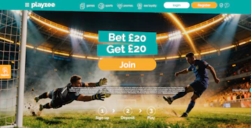 Screenshot of Playzee's sign up offer