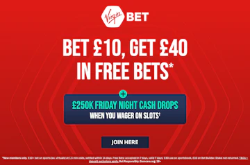 Screenshot of Virgin Bet's sign up offer