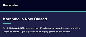 Screenshot of Karamba's closure