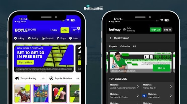 Screenshots of BOYLE Sports and betway