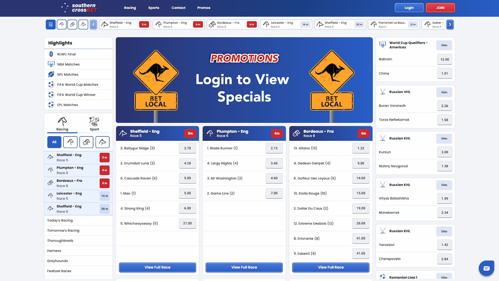 Southern Cross Bet Bookmaker