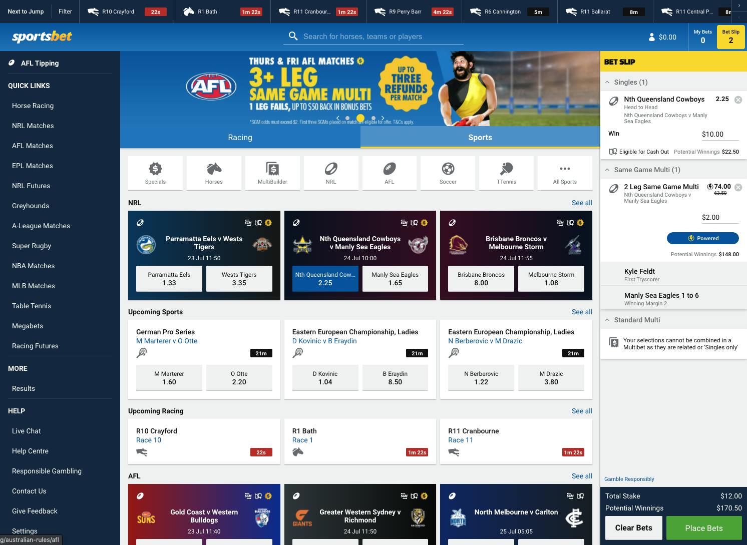 a2 sports bet site