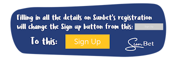 Sunbet Register Buttons