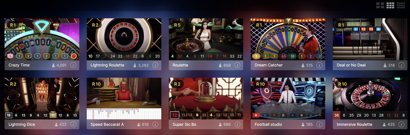 Supabets Live Games