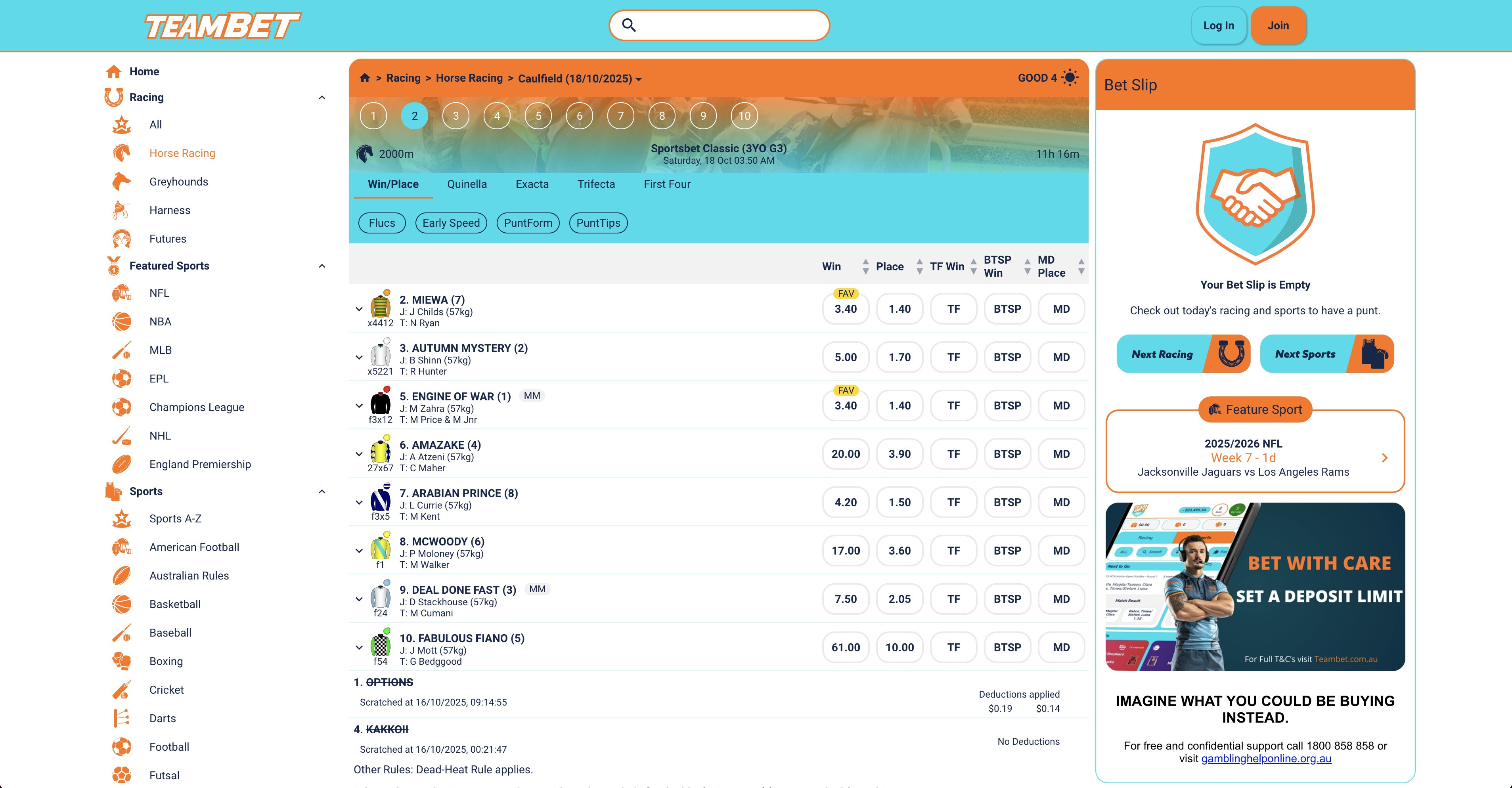 Team Bet Horse Racing