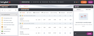 Tonybet Sportsbook