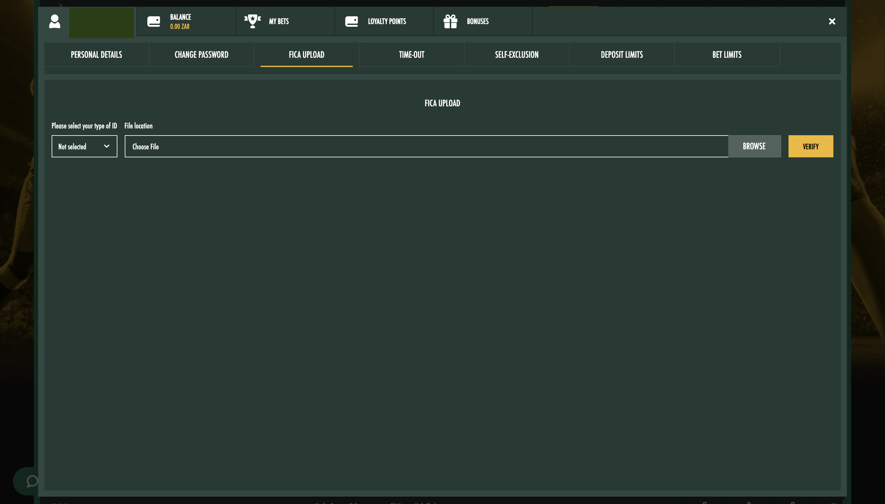 Upload your Gbets FICA documents