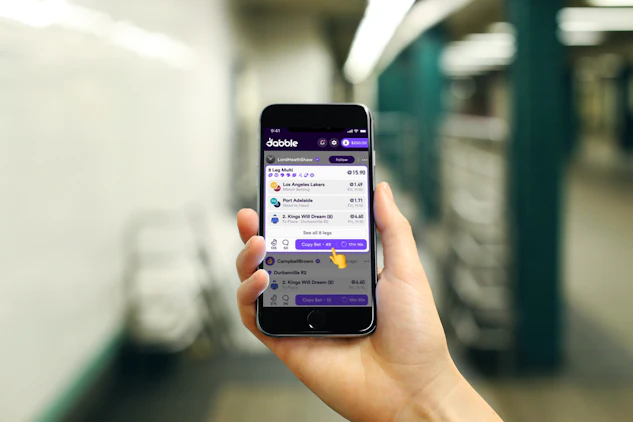 User copying a bet on the dabble betting app