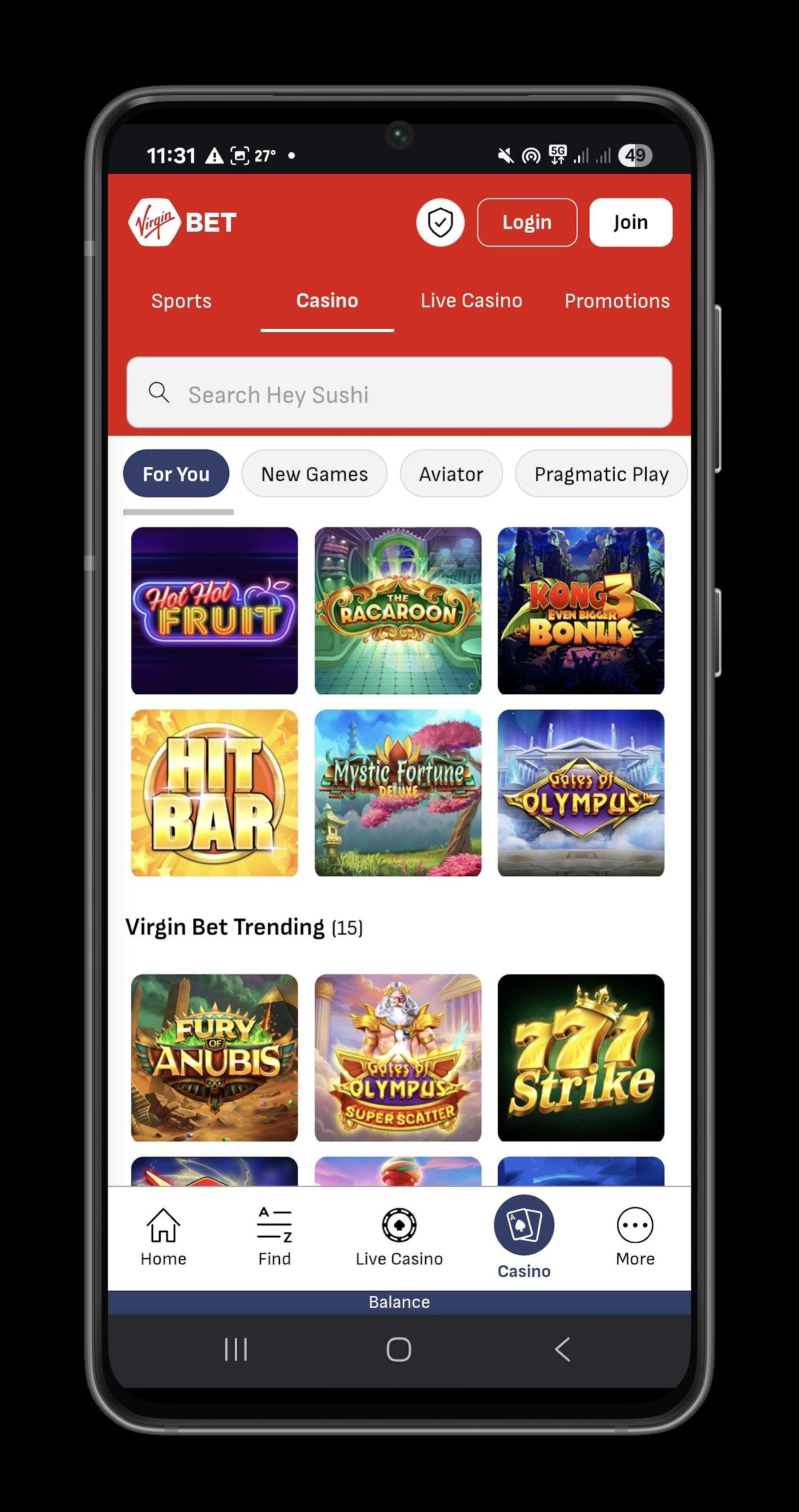 Virginbet Casino