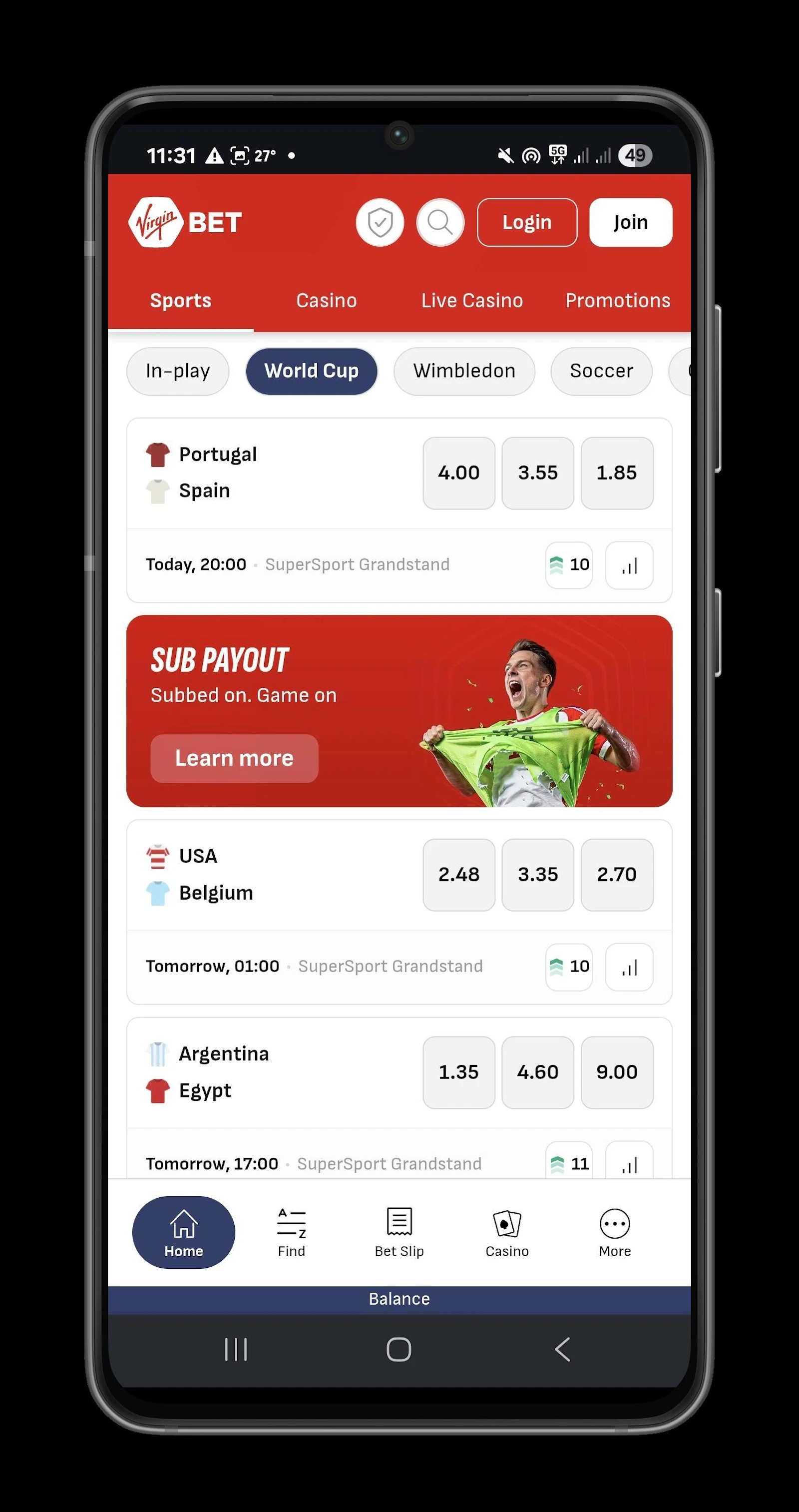Virginbet Sports