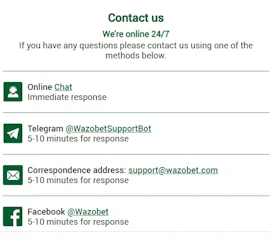 Wazobet Customer Care