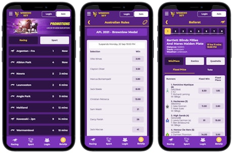 Winners Bet Australia Mobile