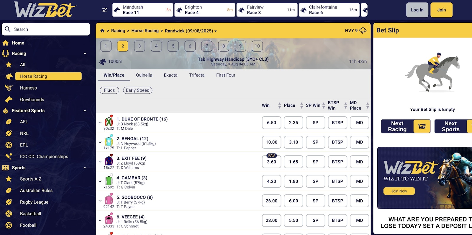 Wiz Bet Australia Racing