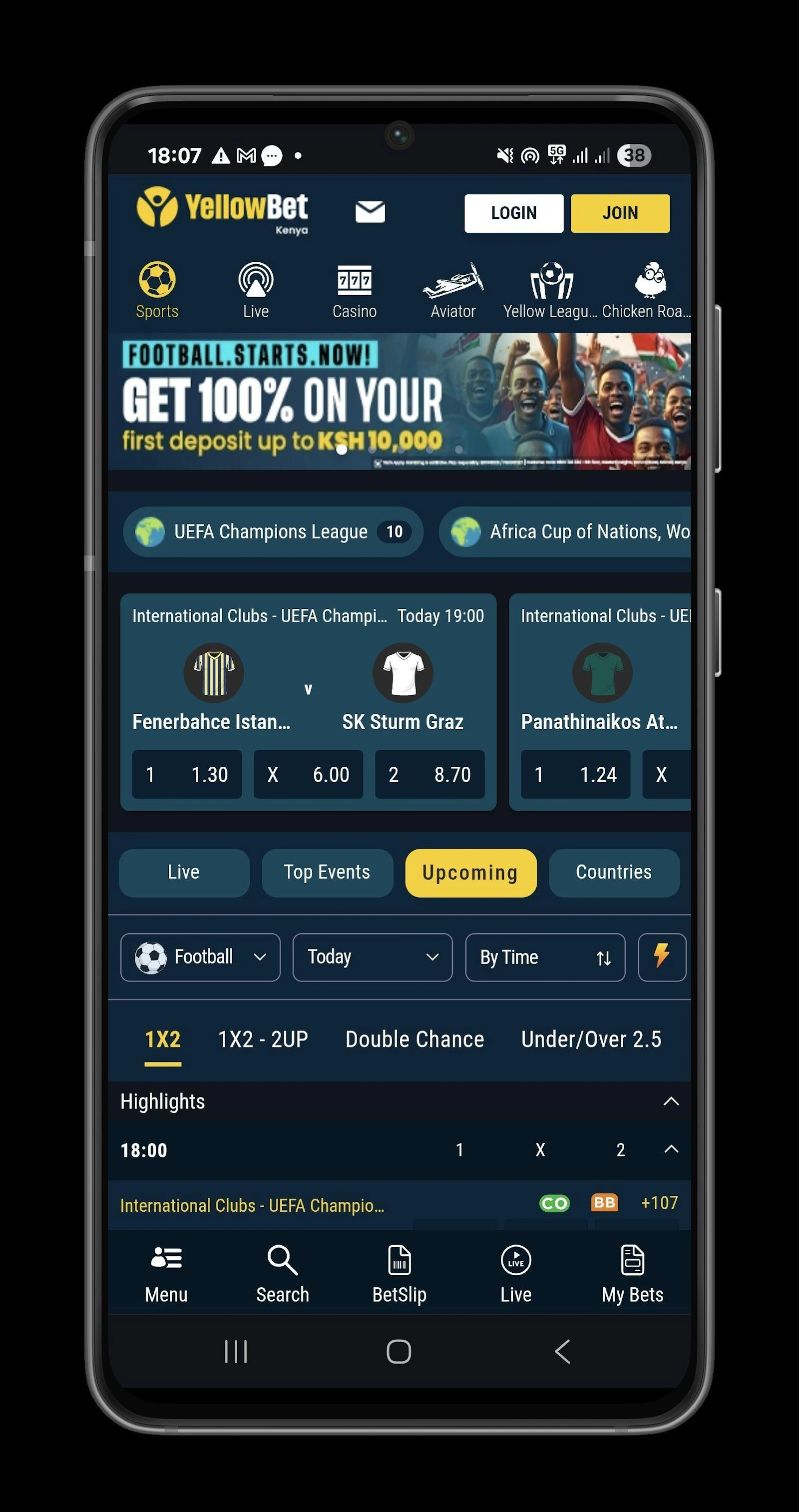 Yellowbet Home