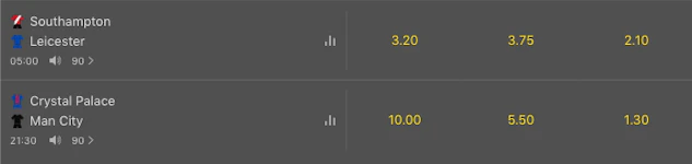 Bet365 epl odds
